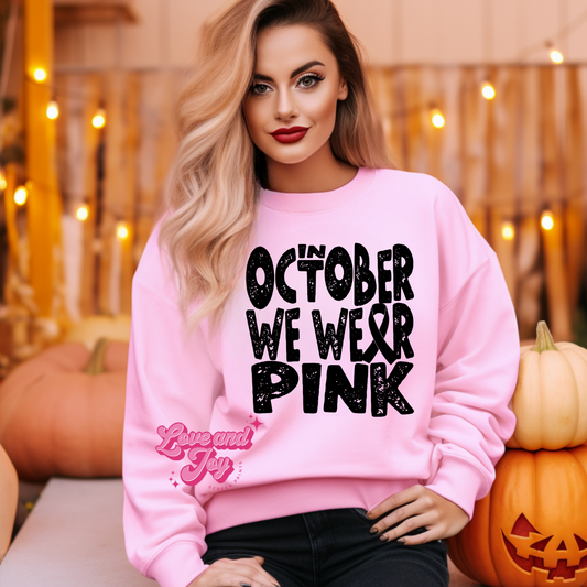 In October we wear pink