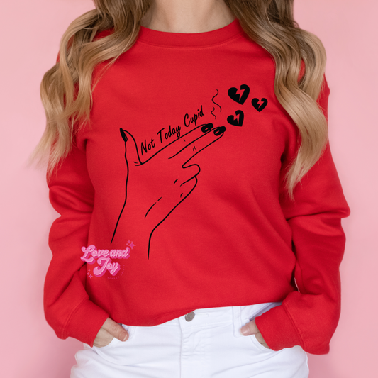 Not Today Cupid Valentines SINGLE COLOR