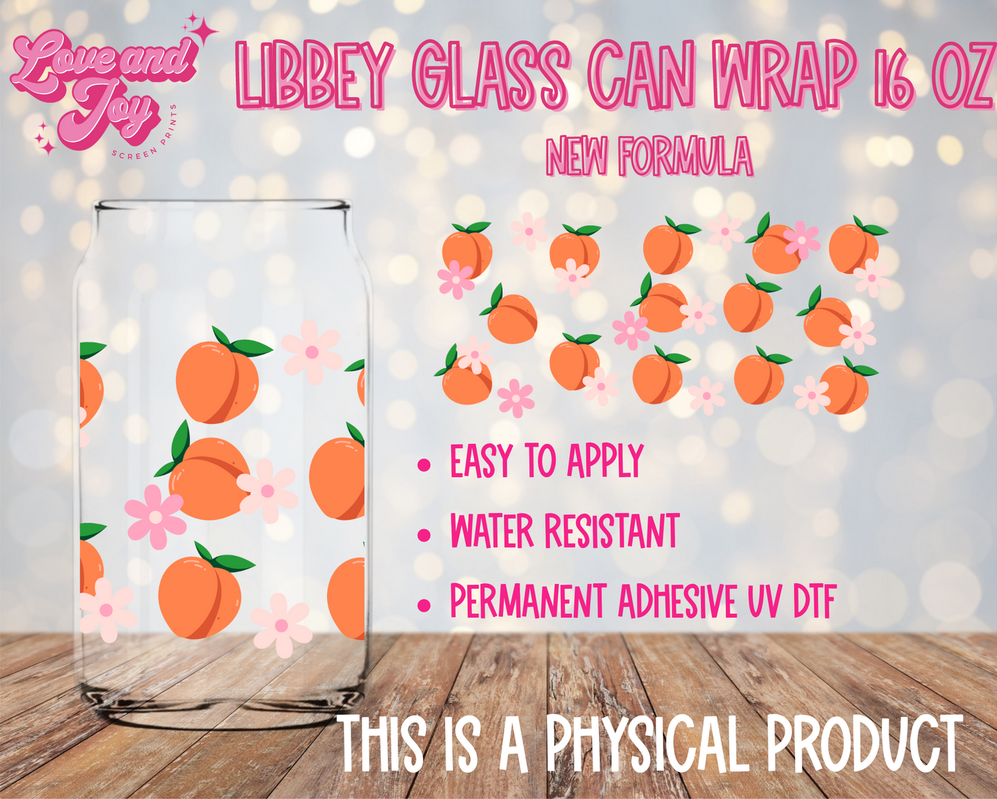 Floral Peaches UV WRAP