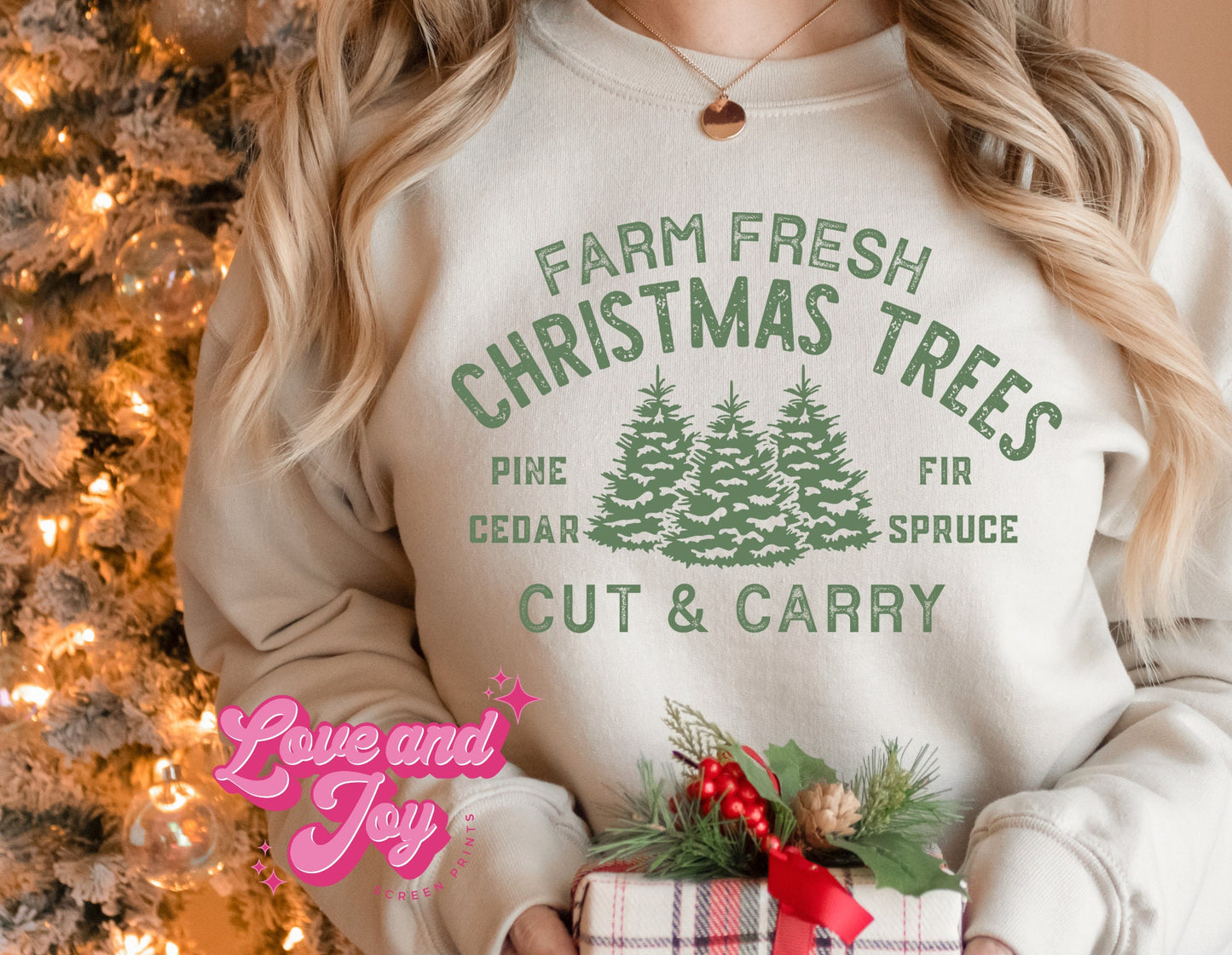 Fresh Farm Christmas Trees Cut and Carry SINGLE COLOR